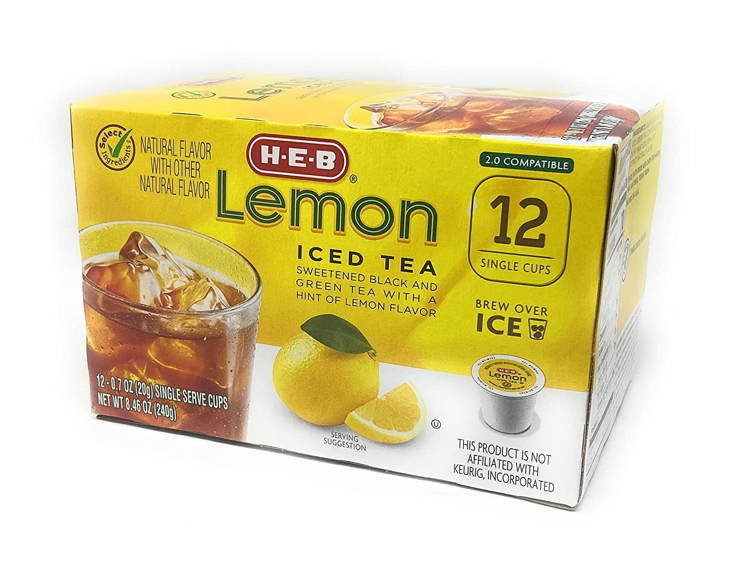 HEB Lemon Iced Tea Single Serve Pods 12 count