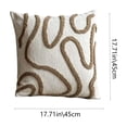 thumbnail image 3 of Throw Pillow Cover Minimalist Line Embroidered 17.71 Inch Cushion Case for Sofa Bed Living Room Bedroom Neutral Home Decor Modern Boho Farmhouse Pillow Cover Clean Layered Look Decorative Pillow Case, 3 of 6