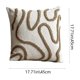 thumbnail image 3 of Minimalists Line Embroidered Pillow Cover Black Khaki Beige 17.71x17.71 Inches Soft Cottons Decorative Cushion Case For Living Room Bedroom Sofa, 3 of 6