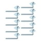 thumbnail image 2 of Organizador de sombreros de pared, 10 piezas, colgador de sombreros para armario de pared de sala de estar Azul, 2 of 9