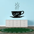 thumbnail image 3 of Beverage Wall Decals for Adult Home - Hot Coffee Cup Black and White Mug DIY & Creativity Boy Girl Bedroom Wall Sticker - Size: 9 In x 10 In, 3 of 5