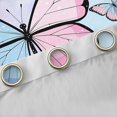 thumbnail image 4 of Feelyou Blue Pink Butterfly Blackout Curtains Set of 2 (52x84 Each), Dreamy Cartoon Animal Window Curtains, Romantic Rose Flower Curtains and Drapes, Blackout Curtains Room Decor, 4 of 6