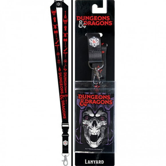 Dungeons & Dragons Lanière Symbole, Noir & Rouge