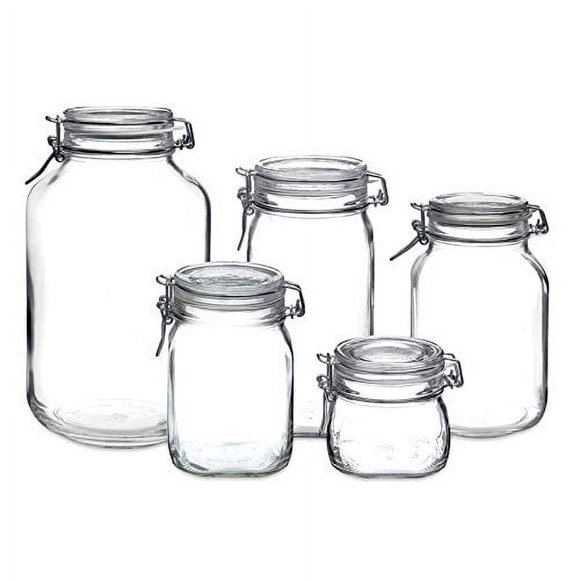 Bormioli Rocco Fido clear glass Jar with 85 mm gasket, 2 Liter