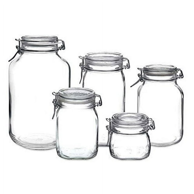 Bormioli Rocco Fido Pot en Verre Transparent avec Joint de 85 mm, 2 Litres