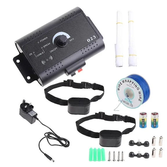 Dog Electric Fence & Training Collar System Harmless Adjustable Control Range