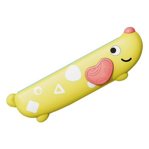 2025 Mini Silicone Harmonica Toy For Toddlers Kids Children Cartoon Musical Instrument With 16 Holes Full Body Washable Design