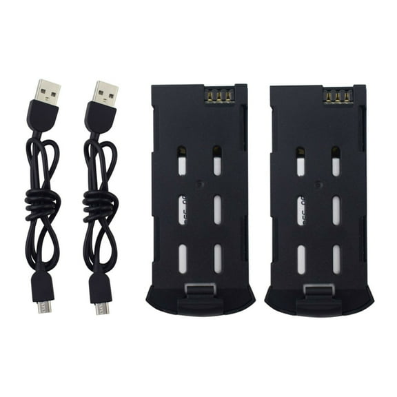 Fytoo 2PCS 3.7V 500mAh Lithium Battery With Charge Cable For HS340 Four-Axis Aircraft, Remote Control Drone Battery Accessories