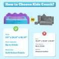 thumbnail image 4 of Modular Kids Couch Sofa, 12PCS Foam Play Couch for Floor/Bedroom/Playroom, Convertible Sofa, Sectional Sofa, Foam Climbing Block Playset, Fort Building Set for Toddlers Boys Girls 3-6, 4 of 12