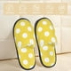 thumbnail image 2 of Fotbe Yellow And White Polka Dot Pantuflas Peludas para Mujer con Estampado, Zapatillas de Peluche, Zapatos de Invierno para Casa, Uso Interior y Exterior-Large, 2 of 8