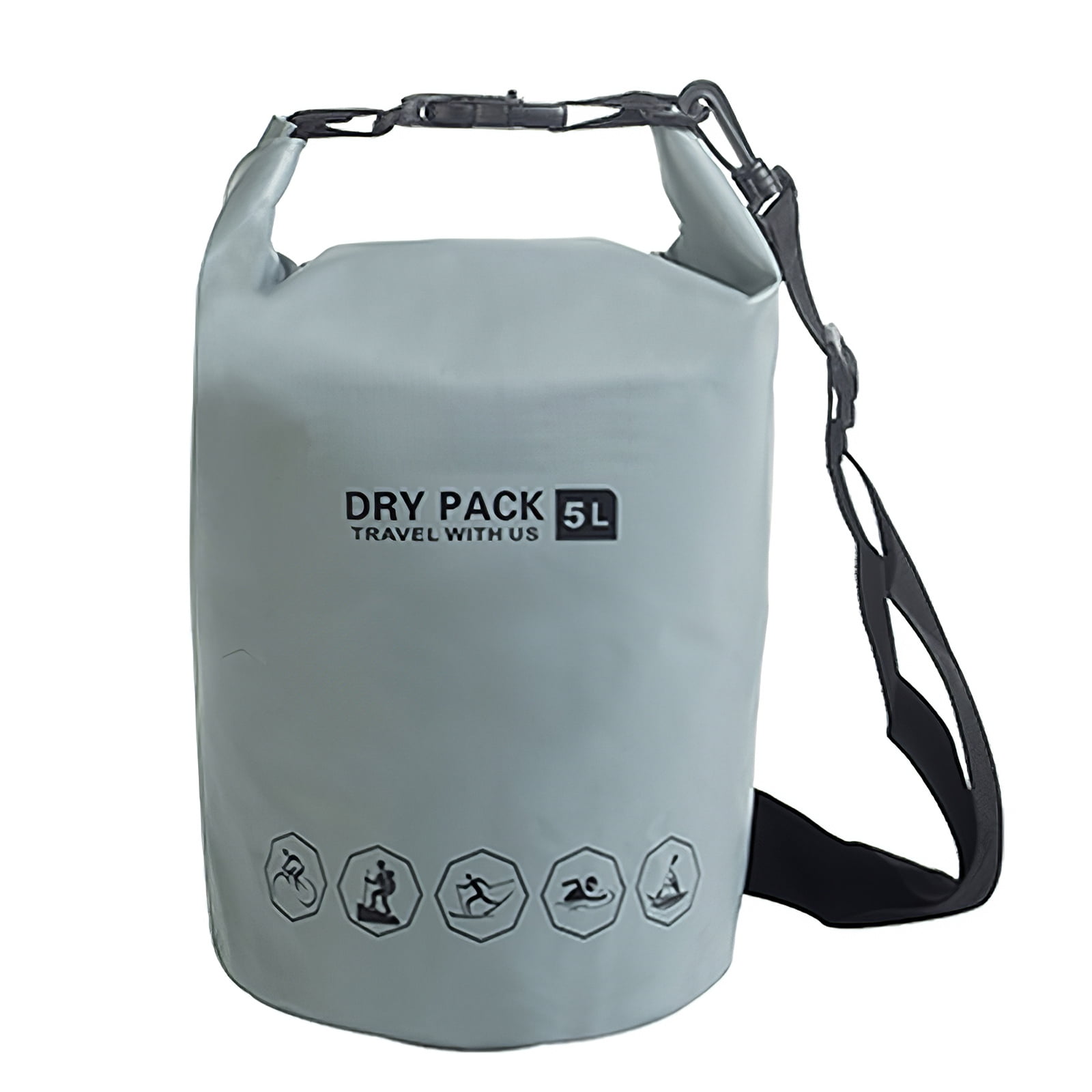Roll Top Dry Compression Sacks 2pcs Waterproof Dry Bag Set Keep Gear Dry Clean 