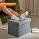 thumbnail image 5 of Otomana plegable ALASDO con almacenamiento, 43 x 33 x 33 cm, color gris, 5 of 6