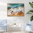 thumbnail image 2 of Designart "Aerial View Skyblue Coastal Waves III" Oversized Coastal Framed Wall Art - Coastal Blue Coastal Beach Hallway Framed Wall Art Decor, 2 of 7