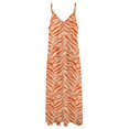 thumbnail image 5 of Tiger Print - Orange Sleeveless Dress dresses for woman dress for women, 5 of 6