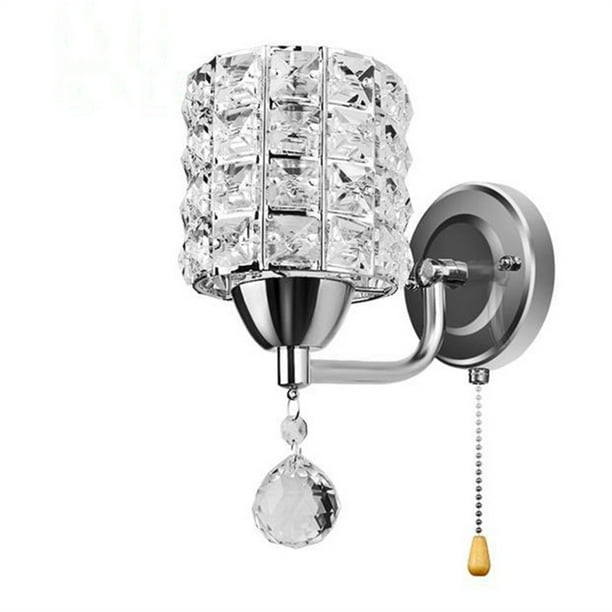 E27 Wall Lamp Simple And Creative Bedroom Bedside Crystal Lights Wall
