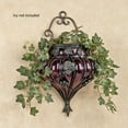 thumbnail image 2 of Grape Vineyard Grapevines Leaves Glass Metal Wall Vase Purple, 2 of 5