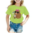 thumbnail image 4 of RTKFRFLM Kids Summer Trendy Graphic T-Shirt Boys Girls Fashion Loose Fit Short Sleeve Tee Top Big Girls Summer Print Half Sleeve Shirt Soft Breathable Cotton Youth Size 4-14, 4 of 4