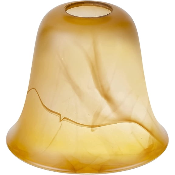 Cracks Amber Glass Shade, Lighting Fixture Accessory Lampshade Glass Replacement with 1-5/8-inch Opening Fitter