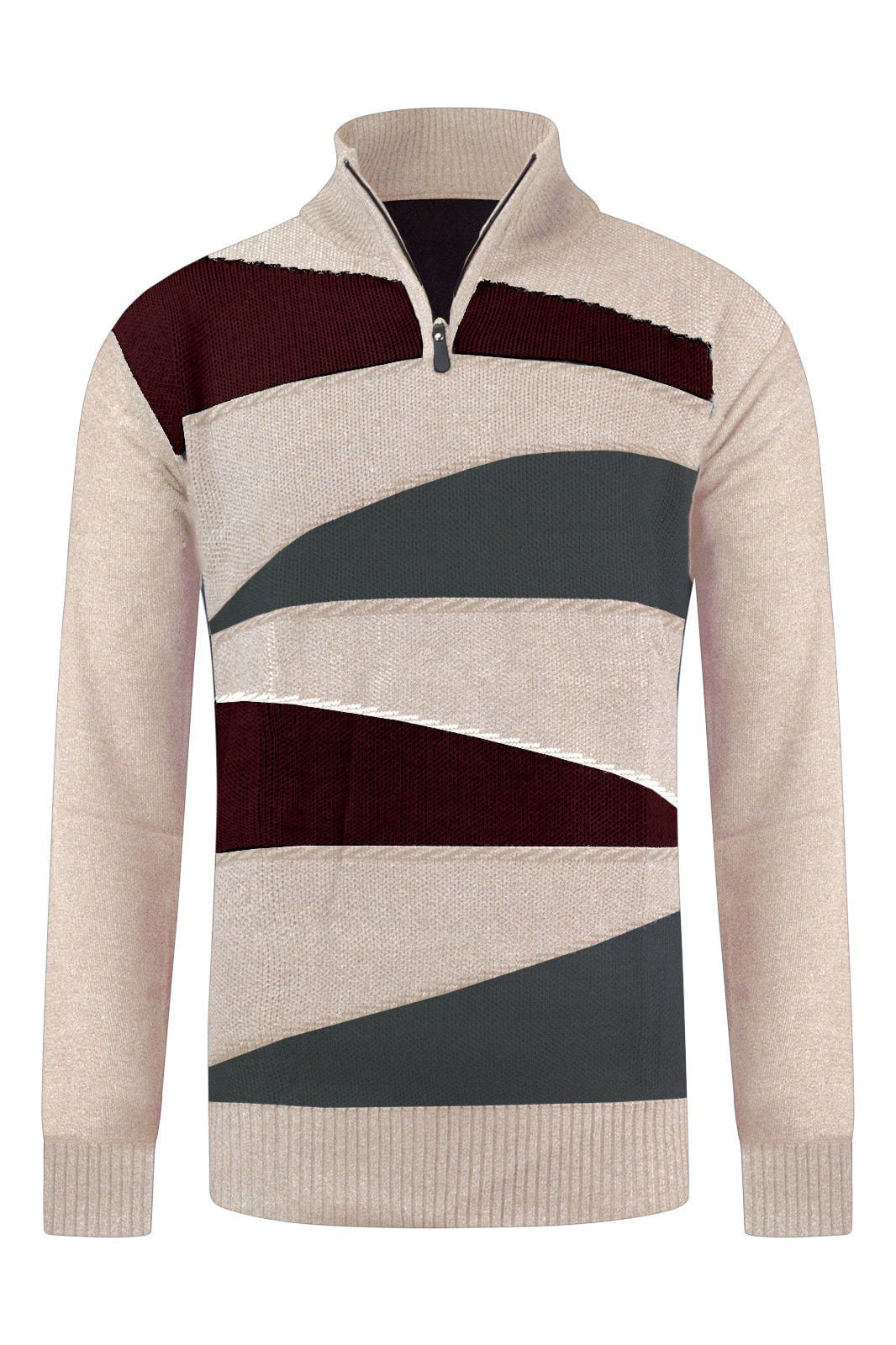 Trending Apparel - New Men Henley Sweater Zipper Pullover - Walmart.com ...
