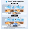 thumbnail image 3 of Type C to HDTV Splitter for Dual Monitors Extended Display 1 in 2 Out 4K USB C to 2 HD(19-Pin Port) Adapter Extender for MacBook Laptop Support All Mode for Windows & Mirror Mode for Mac OS, 3 of 8
