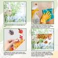 thumbnail image 4 of Large Size Fall Leaves Window Clings Transparent Stained Thanksgiving Maple Stickers Autumn Pine Cone Static Non Adhesive Double-Sided Decals Reusable Glass Door Covering Film Party Decor Colorful, 4 of 9
