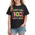 thumbnail image 1 of Tops de Manga Corta Linda para Niños Niños Y Niñas con Impresión Gráfica, Tee Casual de la Temporada Escolar, Tela Suave Transpirable para Jugar, 1 of 9