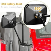 Jeep Side Mirrors Door Off, 8.2 Diagonal Wide Viewing Jeep Mirror, Jeep JK JL CJ YJ Mirrors&Unlimited, Anti-Shake, Wider View Easy-Install Rectangular Door Hinge Mirrors
