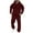 Burgundy, variant on ZQUUVOU Men's 2 Piece Sets Hooded Pullover Sweatshirt Joggers Set Long Sleeve Front Pockets Elastic Waist Suit Burgundy