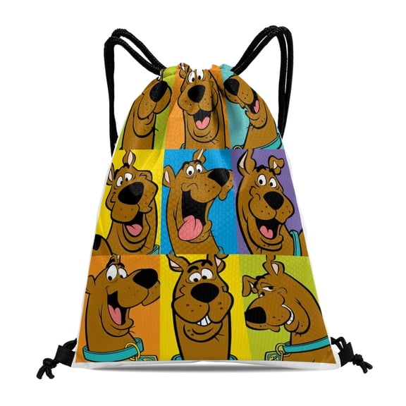 GYLJY25 Scooby Drawstring Backpack 11.8"x15.7" Tote Bag Party Favors Machine Washable & Reusable for Daily Use