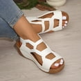 thumbnail image 7 of Bkhluea Women Wedge Slingback Sandals Cutout Elastic Strap Shoes Comfortable For Casual Travel Daily Walking Outdoor Activities, 7 of 7