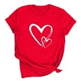 thumbnail image 2 of Puyaiuu Dog Mom Shirts for Women Dog Lover Tshirts Cute Paw Love Heart Print Tee Tops Gift, 2 of 6