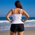 thumbnail image 6 of RELLECIGA Plus Size Womens Tankini Swimsuit Bandeau Ruched 2 Piece Bathing Suit Modest Swimwear, 6 of 8