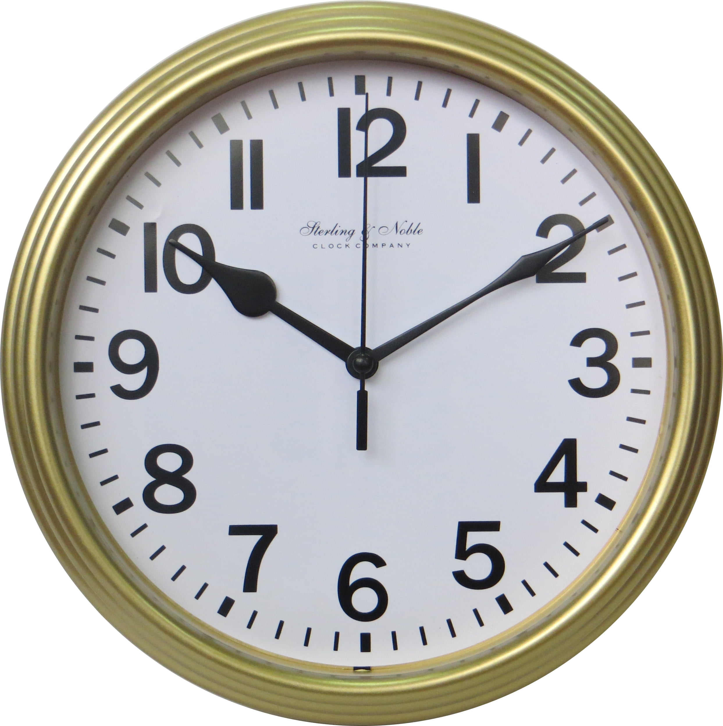 Mainstays Wall Clock 8.78 by 1.5 inches Gold F116 