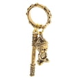 thumbnail image 1 of Llavero con forma de mono y bastón, diseño de mono del zodiaco, amuletos de la suerte, llavero de coche, colgante para cartera, bolso, mochila, 1 of 7
