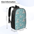thumbnail image 2 of Uemuo Teal Mama Llama Printed Durable 17-inch Student Backpack - Lightweight, Waterproof, Adjustable Straps, Ideal for School, Work, Travel, 2 of 5