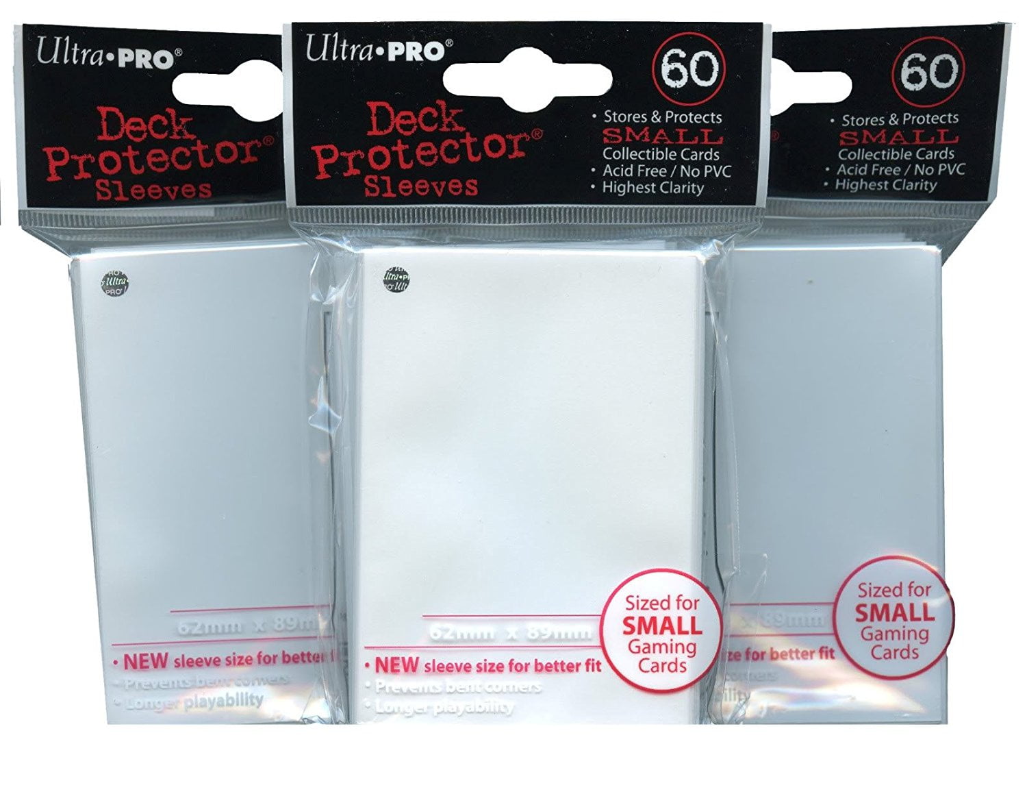 60 Ultra Pro DECK PROTECTOR Small Size BLUE Card Sleeves NEW Yu-Gi-Oh Game Pack 