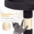 thumbnail image 3 of BestPet Cat Tree 36 Inch Tall Scratching Toy Activity Centre Cat Tower Condo Multi-Level Furniture Scratching Posts for Indoor Cats, Dark Gray, 3 of 8