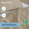 thumbnail image 7 of CGK Linens 3-Piece Premium Duvet Cover Set - King Size Soft Comforter Cover With Zipper & Matching Pillowcases, Cream, 7 of 7