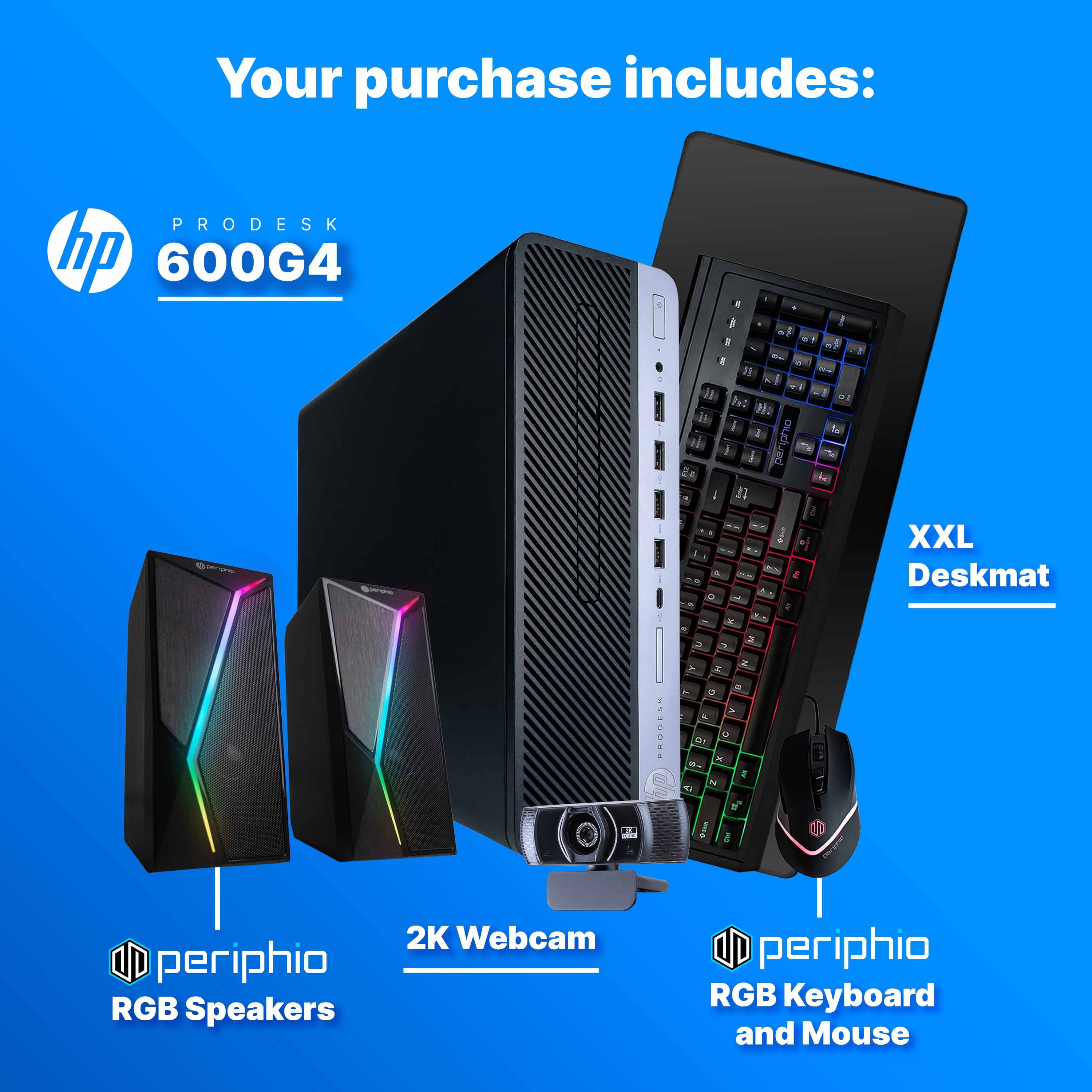 Restored HP ProDesk 600 G4 Desktop PC, Intel Core i5 3.2GHz, 16GB