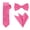 Hot Pink, variant on INSPIRE CHIC Men's Solid Color Necktie Pre-Tied Bow Tie and Pocket Square Set Ties for Wedding Business Navy Blue One Size