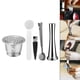 thumbnail image 5 of Vaina de cápsulas reutilizables Kit de cápsulas de cápsulas de reutilizables, grado alimenticio lavable, con tapa Espresso DIY Coffee 304 Acero inoxidable para de Multi plata Magideal Vaina de cápsulas reutilizables, 5 of 7