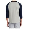 thumbnail image 2 of Yellow Rooster Men's Colorblock Raglan Jersey Heather Grey/ Navy XL, 2 of 6