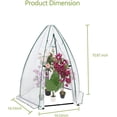thumbnail image 4 of Lumiparty Outdoor Portable Greenhouse 54"x54"x71", PE Cover with Zipper Door & Mesh Window for Plants, Transparent, 4 of 9