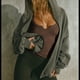thumbnail image 4 of Blusa Informal Básica de Punto Acanalado, Ajustada, con Cuello Redondo y Larga para Mujer Café S, 4 of 9