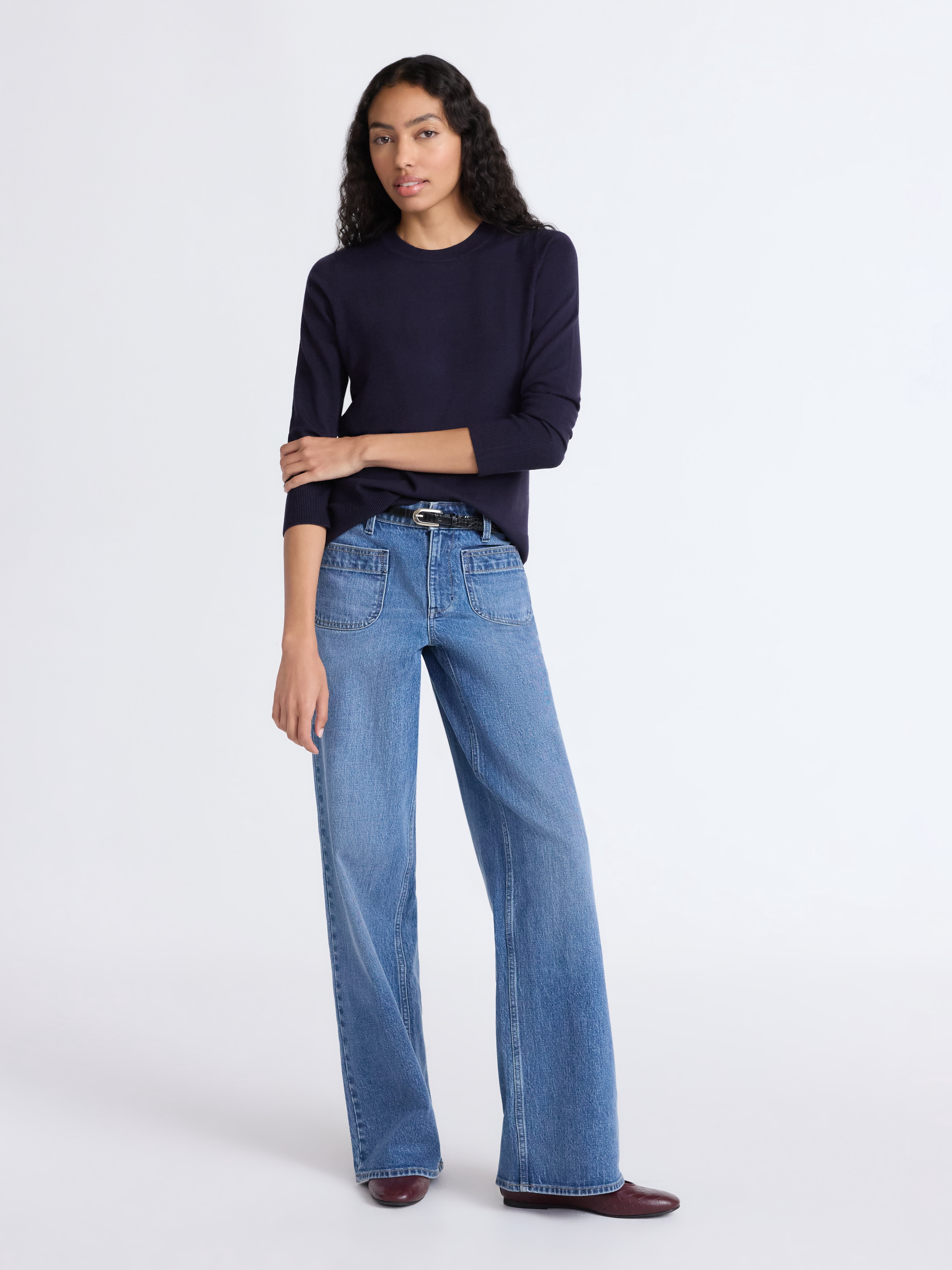 Free Assembly Women's and Women's Plus Cozy Yarn Crewneck Sweater with Long Sleeves. Lightweight, Sizes XS-4X