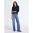 thumbnail image 3 of Free Assembly Women's and Women's Plus Cozy Yarn Crewneck Sweater with Long Sleeves. Lightweight, Sizes XS-4X, 3 of 5