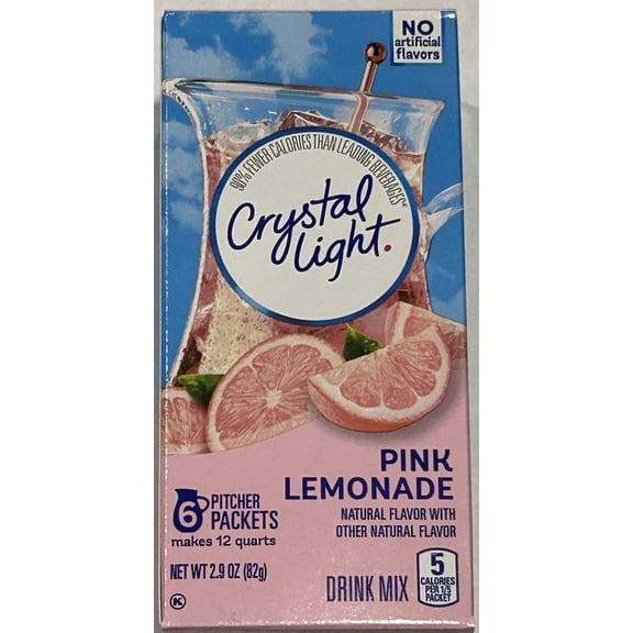 Crystal Light Pink Lemonade Powdered Drink Mix 2.9 oz (Pack of 10)