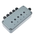 thumbnail image 4 of GREENCYCLE 4 Pack 15A 125VAC 5-Gang Power Control Switch Junction Box Weatherproof Outdoor Switched with 5 x Push Switches w/indicators and 6 x 20mm Cable Gland IP66 Rated, 4 of 9