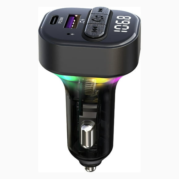 Kieccall Lecteur Lighter Bluetooth MP3 pour Voiture - Émetteur Récepteur 2-en-1 avec Recharge Rapide, Chargeur de Voiture Tout-en-un et Appareil Audio