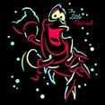 thumbnail image 2 of Men's The Little Mermaid Neon Sebastian  Graphic T-Shirt, 2 of 5